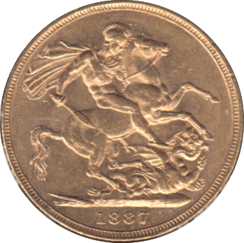 1887 GOLD SOVEREIGN MELBOURNE MINT ( AUNC ) - SOVEREIGN - Cambridgeshire Coins