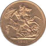 1887 GOLD SOVEREIGN MELBOURNE MINT ( AUNC ) - SOVEREIGN - Cambridgeshire Coins