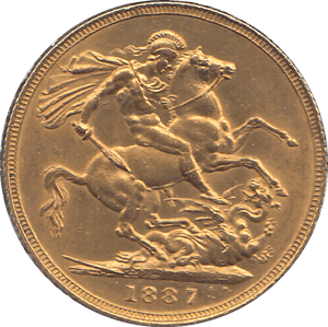 1887 GOLD SOVEREIGN ( UNC ) - SOVEREIGN - Cambridgeshire Coins