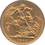 1887 GOLD SOVEREIGN ( UNC ) - SOVEREIGN - Cambridgeshire Coins