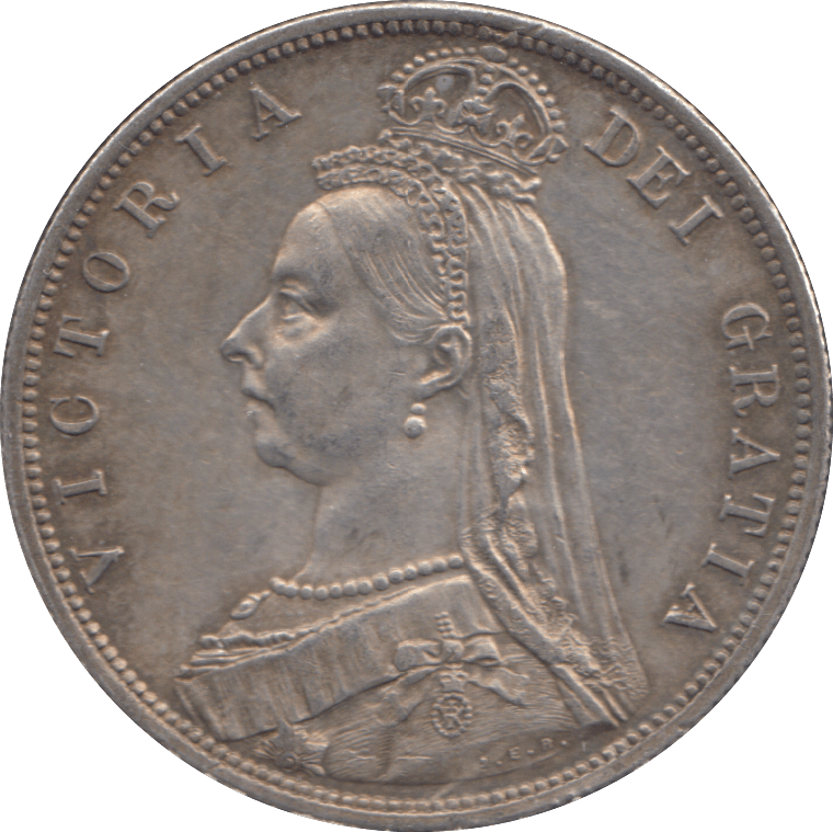 1887 HALF CROWN ( AUNC ) - HALFCROWN - Cambridgeshire Coins