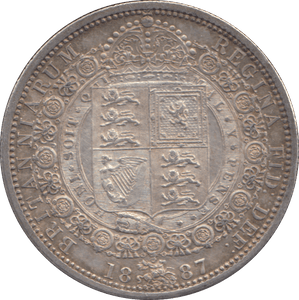 1887 HALF CROWN ( AUNC ) - HALFCROWN - Cambridgeshire Coins