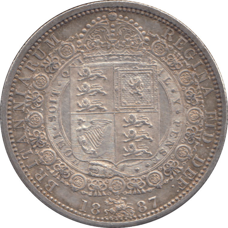 1887 HALF CROWN ( AUNC ) - HALFCROWN - Cambridgeshire Coins