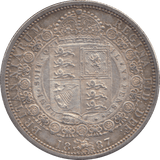 1887 HALF CROWN ( AUNC ) - HALFCROWN - Cambridgeshire Coins
