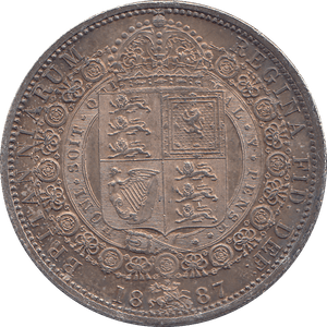 1887 HALF CROWN ( AUNC ) - WORLD COINS - Cambridgeshire Coins