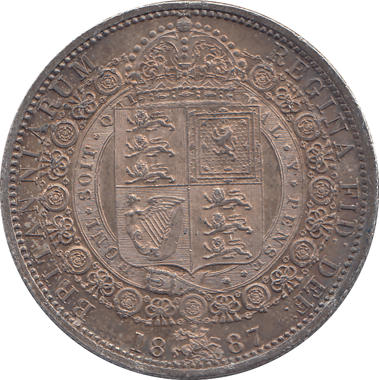 1887 HALF CROWN ( AUNC ) - WORLD COINS - Cambridgeshire Coins