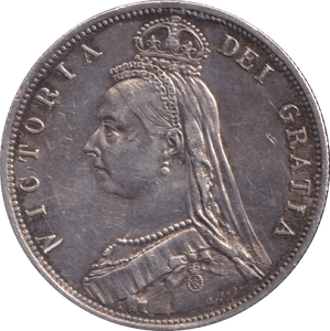 1887 HALF CROWN JUBILEE HEAD ( AUNC ) - WORLD COINS - Cambridgeshire Coins