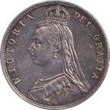 1887 HALF CROWN JUBILEE HEAD ( AUNC ) - WORLD COINS - Cambridgeshire Coins