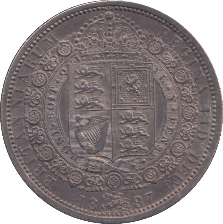 1887 HALF CROWN ( UNC ) - HALFCROWN - Cambridgeshire Coins