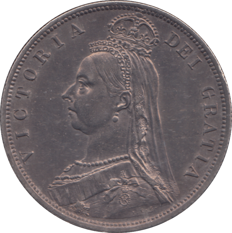 1887 HALF CROWN ( UNC ) - HALFCROWN - Cambridgeshire Coins