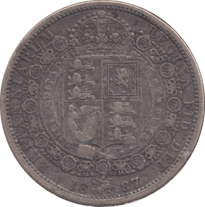 1887 HALF CROWN ( VF ) - HALFCROWN - Cambridgeshire Coins
