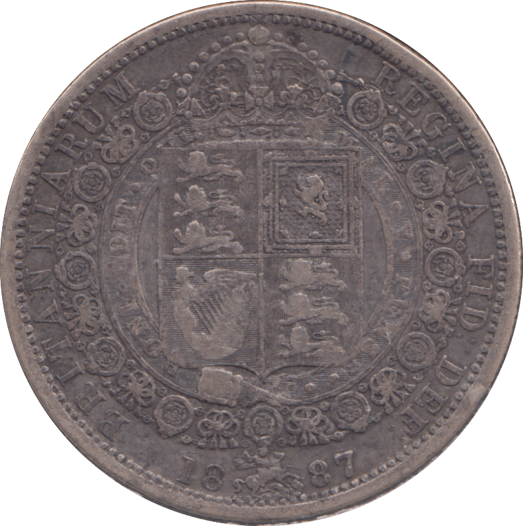 1887 HALF CROWN ( VF ) - HALFCROWN - Cambridgeshire Coins