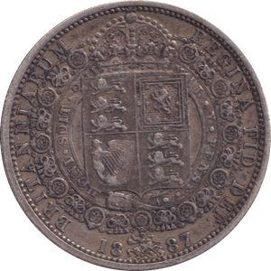 1887 HALF CROWN ( VF ) - HALFCROWN - Cambridgeshire Coins