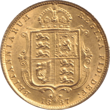 1887 HALF SOVEREIGN ( UNC ) - HALF SOVEREIGN - Cambridgeshire Coins