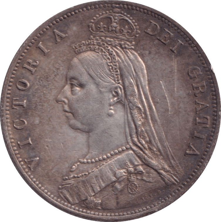1887 HALFCROWN ( AUNC ) - Halfcrown - Cambridgeshire Coins
