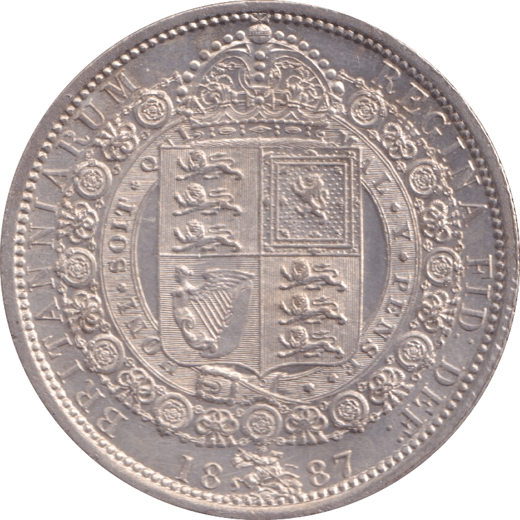 1887 HALFCROWN ( AUNC ) - Halfcrown - Cambridgeshire Coins