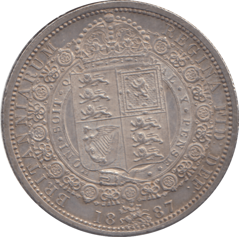 1887 HALFCROWN ( AUNC ) - HALFCROWN - Cambridgeshire Coins