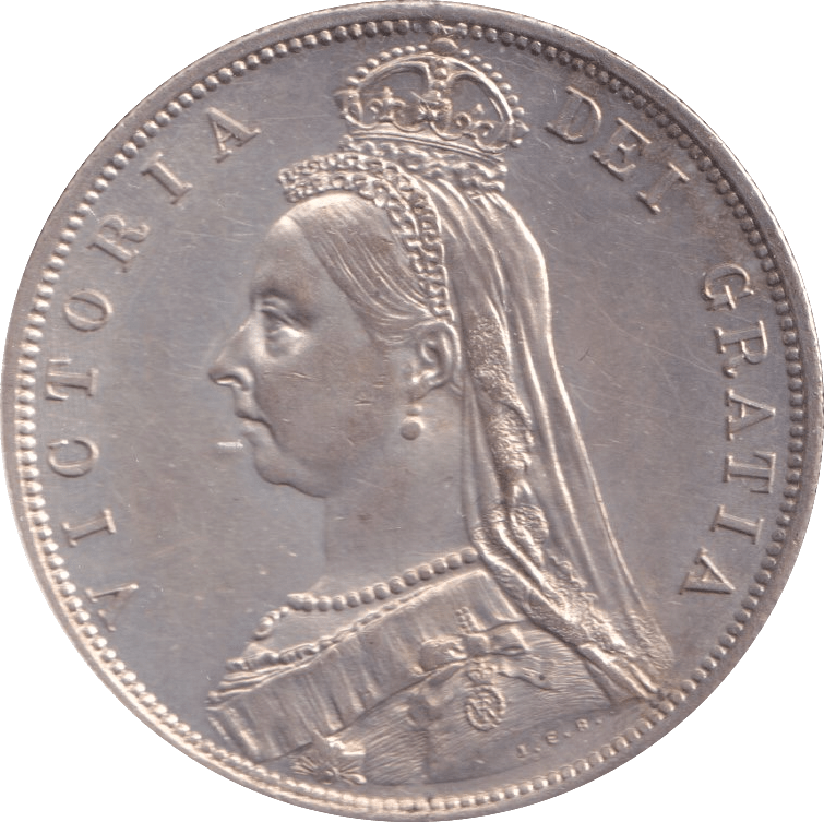 1887 HALFCROWN ( AUNC ) - Halfcrown - Cambridgeshire Coins