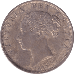 1887 HALFCROWN ( AUNC ) - HALFCROWN - Cambridgeshire Coins