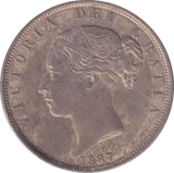 1887 HALFCROWN ( AUNC ) - HALFCROWN - Cambridgeshire Coins