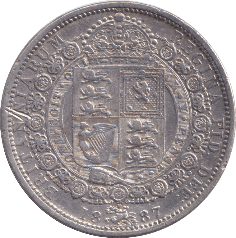 1887 HALFCROWN ( AUNC ) - HALFCROWN - Cambridgeshire Coins