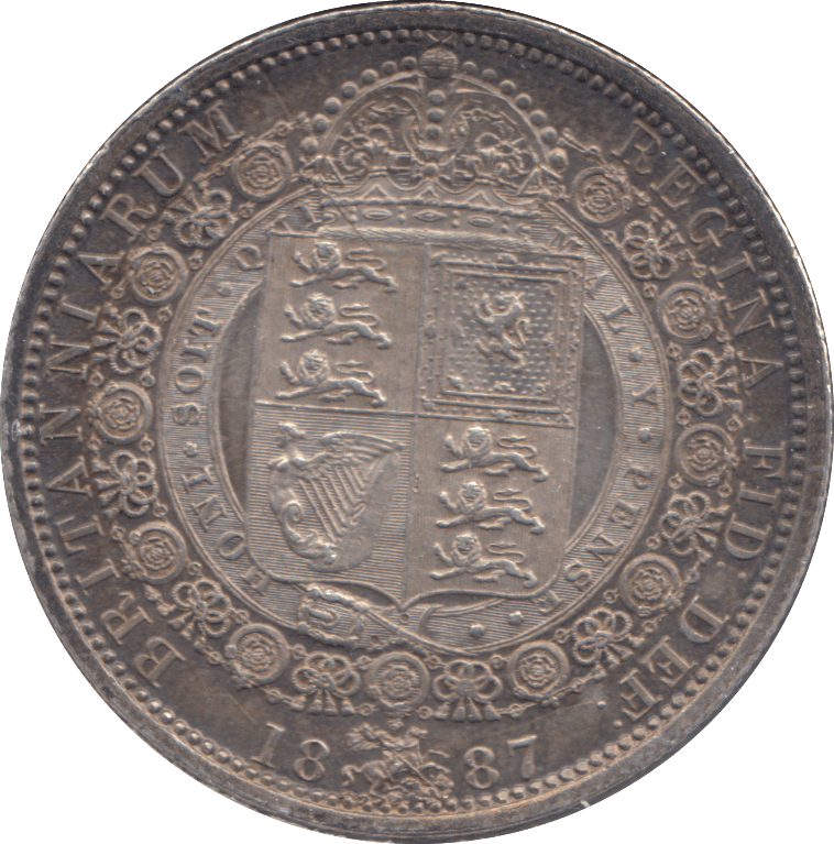 1887 HALFCROWN ( AUNC ) - HALFCROWN - Cambridgeshire Coins