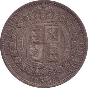 1887 HALFCROWN ( AUNC ) - Halfcrown - Cambridgeshire Coins