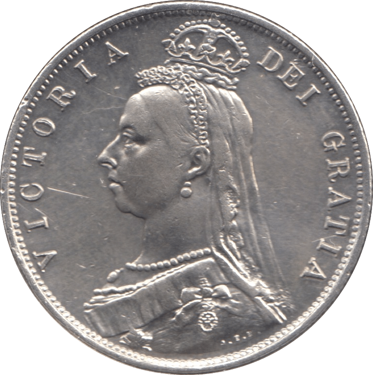 1887 HALFCROWN ( AUNC ) - Halfcrown - Cambridgeshire Coins