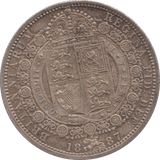 1887 HALFCROWN ( AUNC ) - HALFCROWN - Cambridgeshire Coins