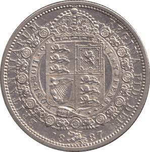 1887 HALFCROWN ( AUNC ) - HALFCROWN - Cambridgeshire Coins