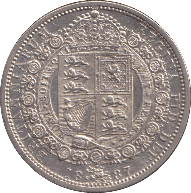 1887 HALFCROWN ( AUNC ) - HALFCROWN - Cambridgeshire Coins