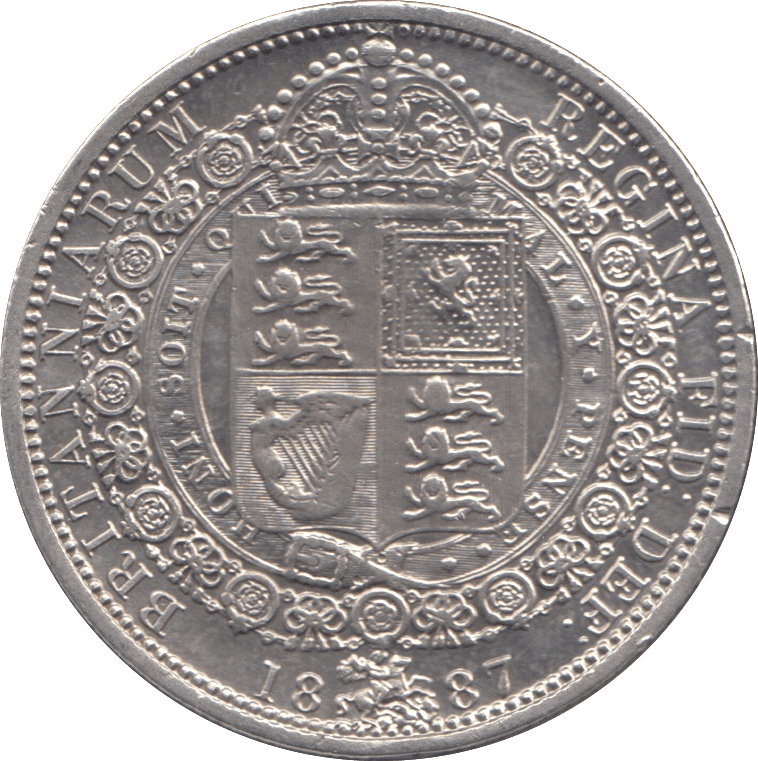 1887 HALFCROWN ( AUNC ) - Halfcrown - Cambridgeshire Coins