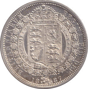 1887 HALFCROWN ( AUNC ) - WORLD COINS - Cambridgeshire Coins