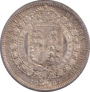 1887 HALFCROWN ( EF ) 1 - HALFCROWN - Cambridgeshire Coins