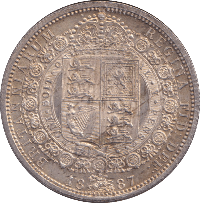 1887 HALFCROWN ( EF ) 1 - HALFCROWN - Cambridgeshire Coins