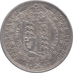 1887 HALFCROWN ( EF ) 2 - Halfcrown - Cambridgeshire Coins