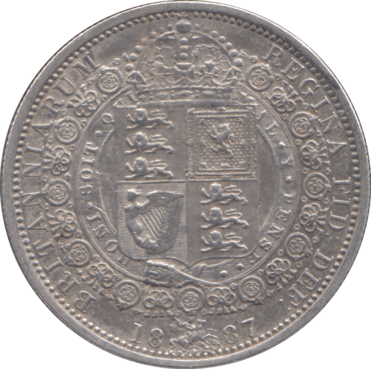 1887 HALFCROWN ( EF ) 2 - Halfcrown - Cambridgeshire Coins
