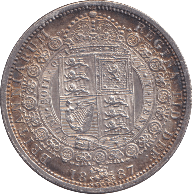 1887 HALFCROWN ( EF ) 2 - HALFCROWN - Cambridgeshire Coins