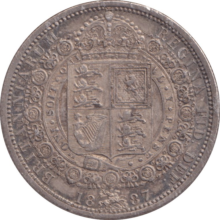 1887 HALFCROWN ( EF ) 3 - HALFCROWN - Cambridgeshire Coins
