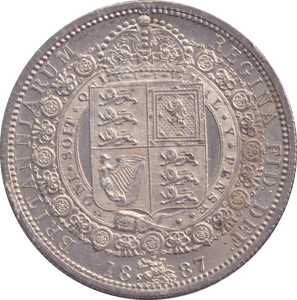1887 HALFCROWN ( EF ) 4 - HALFCROWN - Cambridgeshire Coins