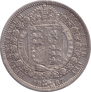 1887 HALFCROWN ( EF ) 5 - HALFCROWN - Cambridgeshire Coins