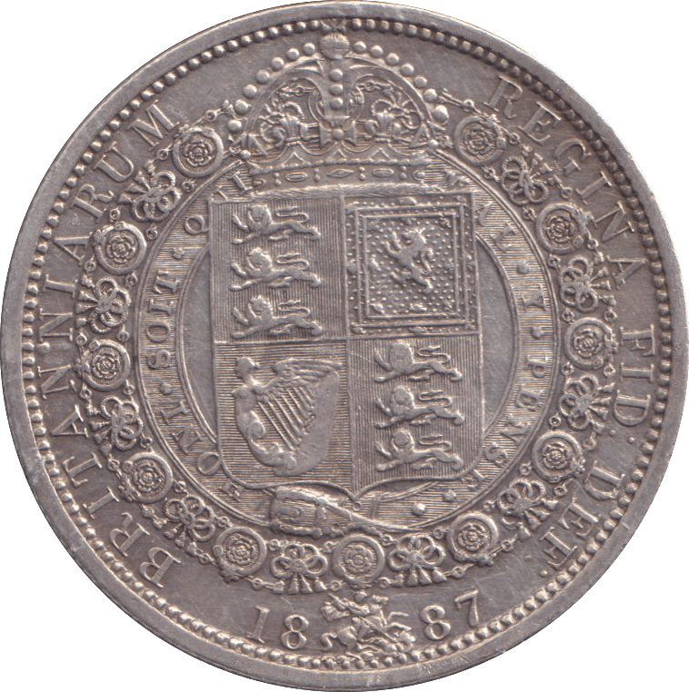 1887 HALFCROWN ( EF ) 5 - HALFCROWN - Cambridgeshire Coins