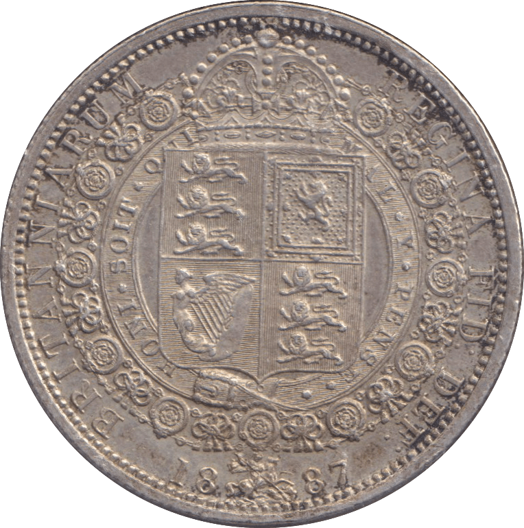 1887 HALFCROWN ( EF ) 6 - HALFCROWN - Cambridgeshire Coins