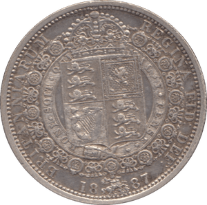 1887 HALFCROWN ( EF ) - HALFCROWN - Cambridgeshire Coins