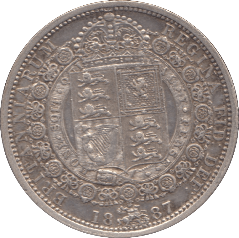 1887 HALFCROWN ( EF ) - HALFCROWN - Cambridgeshire Coins