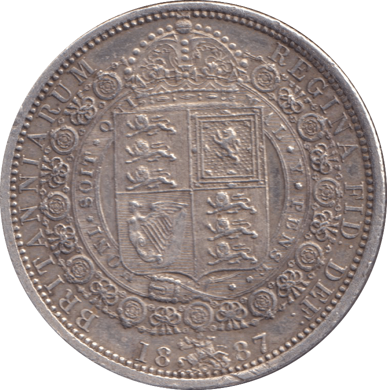 1887 HALFCROWN ( EF ) - HALFCROWN - Cambridgeshire Coins