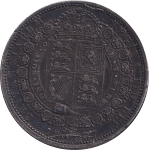 1887 HALFCROWN ( EF ) - HALFCROWN - Cambridgeshire Coins