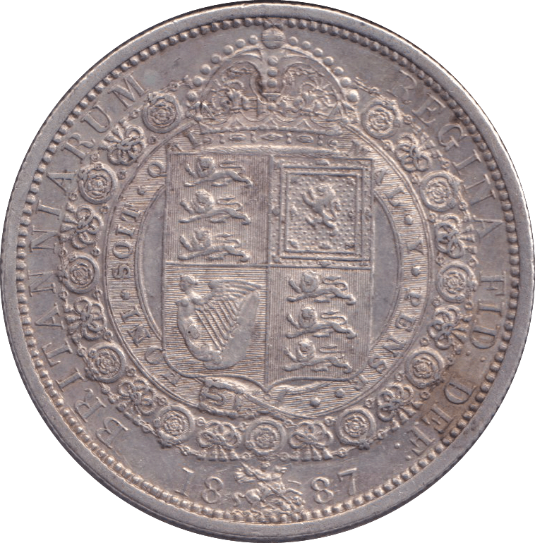 1887 HALFCROWN ( EF ) - HALFCROWN - Cambridgeshire Coins
