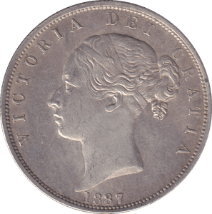 1887 HALFCROWN ( EF ) - HALFCROWN - Cambridgeshire Coins