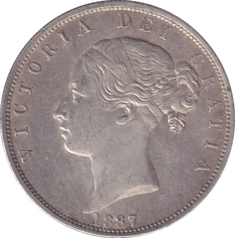 1887 HALFCROWN ( EF ) - HALFCROWN - Cambridgeshire Coins
